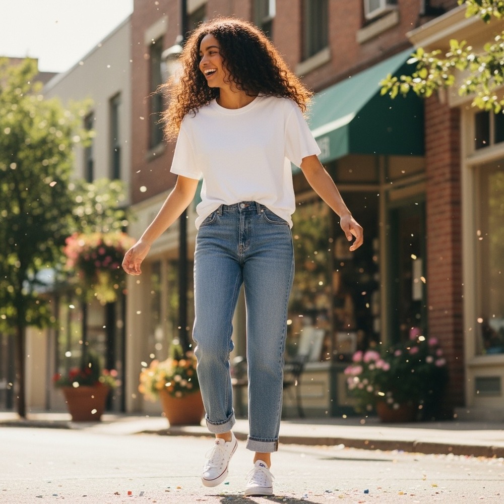 Vintage Chic High Waist Jeans Size 5 Average Light Wash Denim Mom Jeans